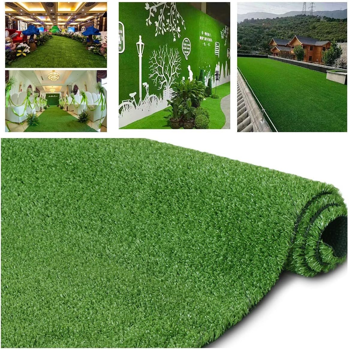 Petgrow  Tamaños personalizados de césped artificial, alfombra de césped sintética económica para interior y exterior, alfombra de césped sintético