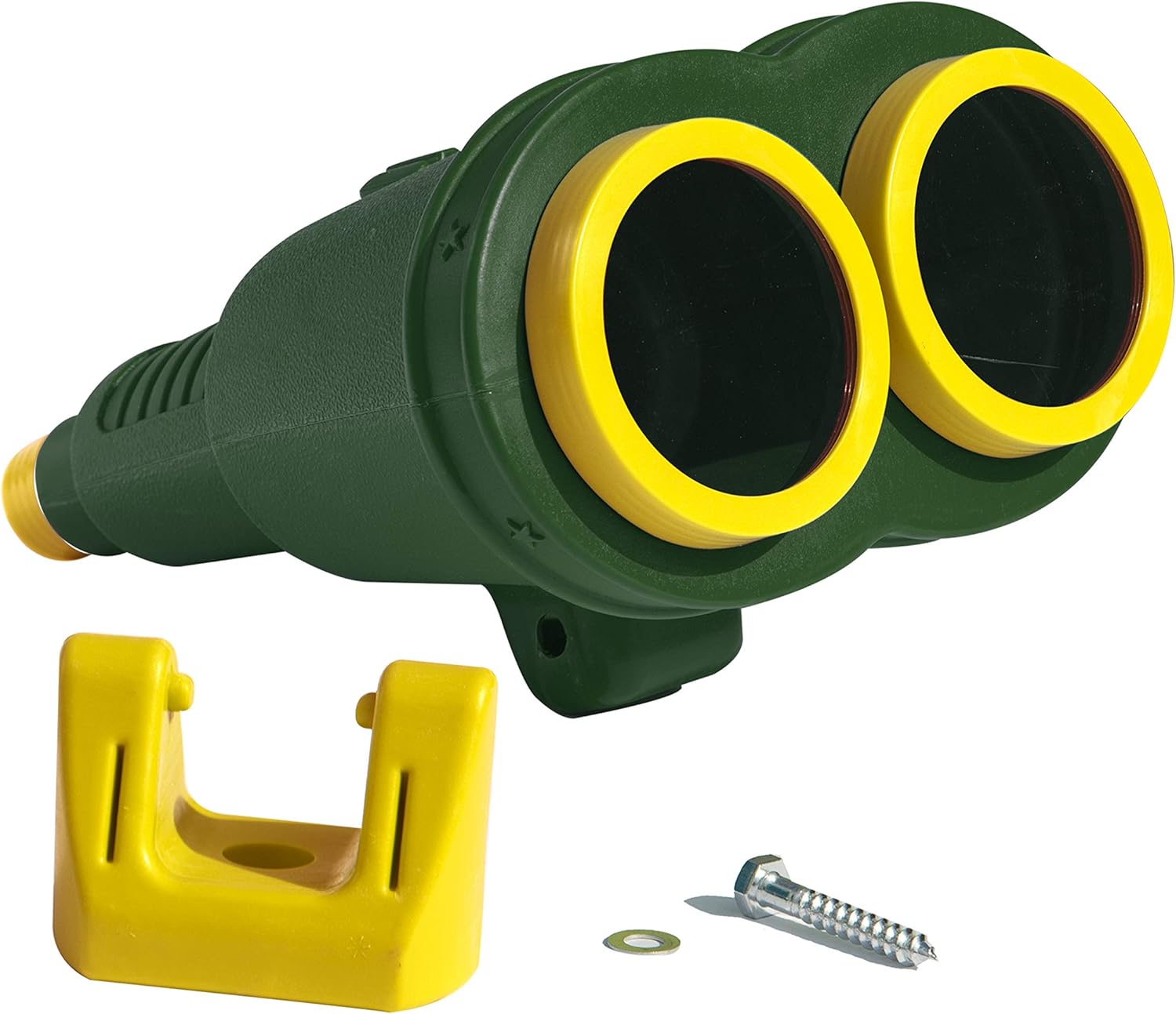 Gorilla Playsets Juego de binoculares jumbo (verdeamarillo) y columpio de rueda de pirata