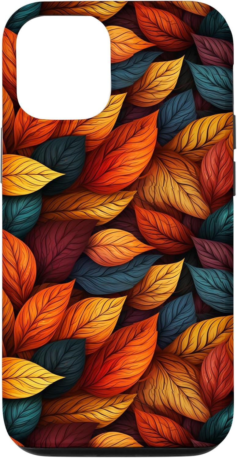 Funda de color follaje para iPhone 14 Pro para decoración de otoño