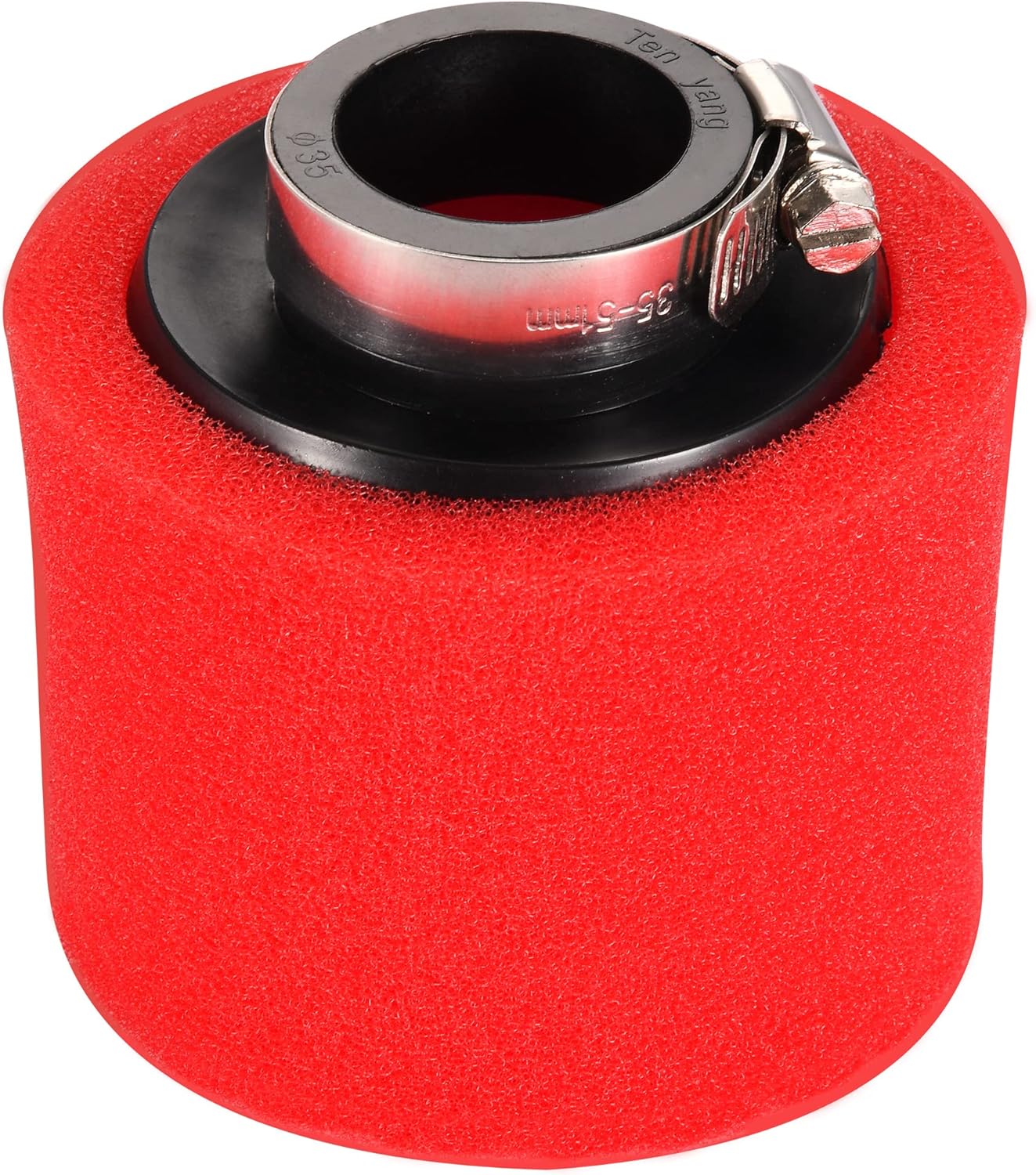 GOOFIT Filtro de aire de doble espuma roja de 1.378 in1.37 pulgadas para 50 cc, 70 cc, 90 cc, 125 c, la mayoría de motocicletas, ATV, ciclomotores,