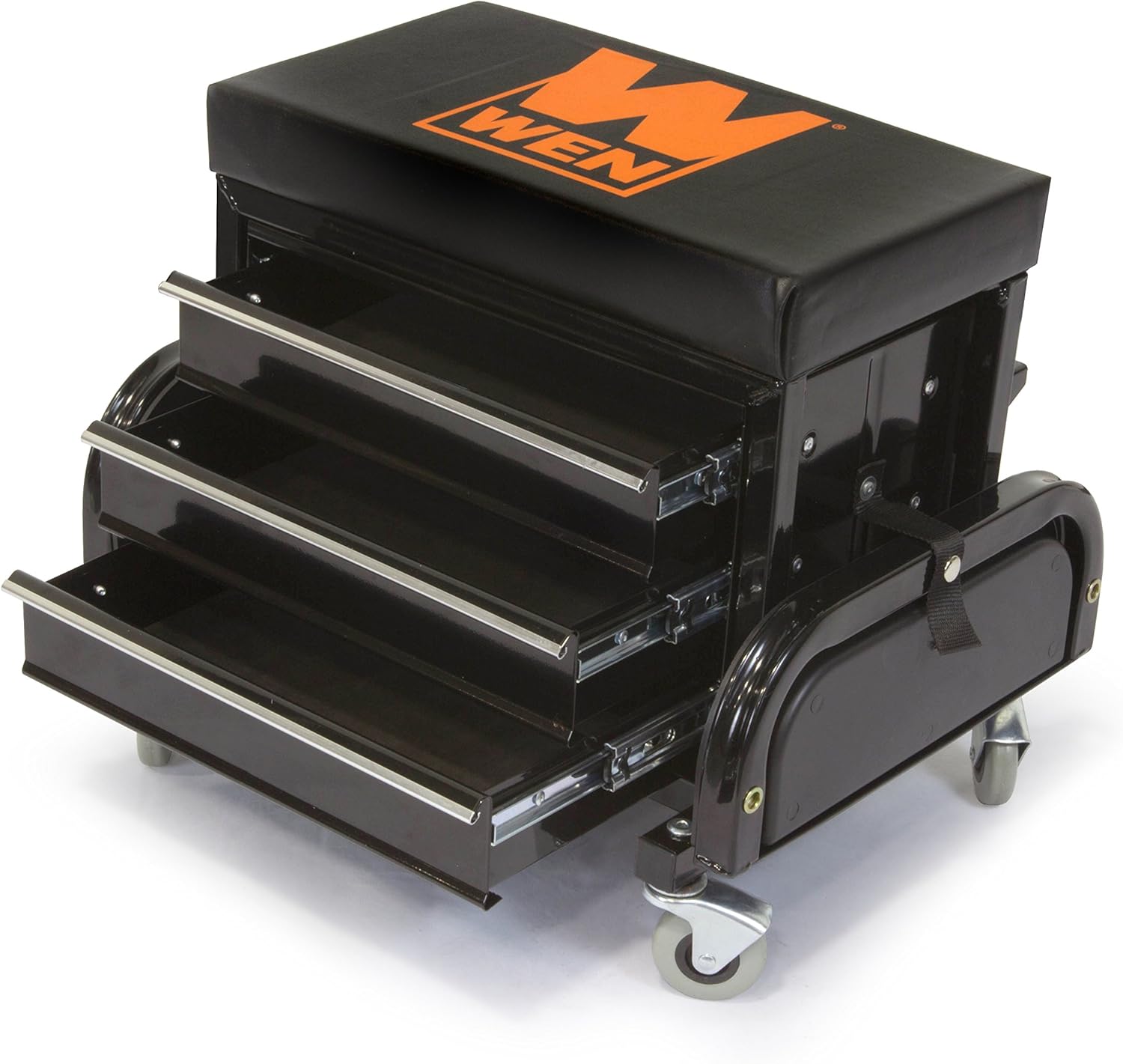 WEN GG1350 – Asiento de cofre con herramienta de balanceo para garaje con capacidad de 350 libras