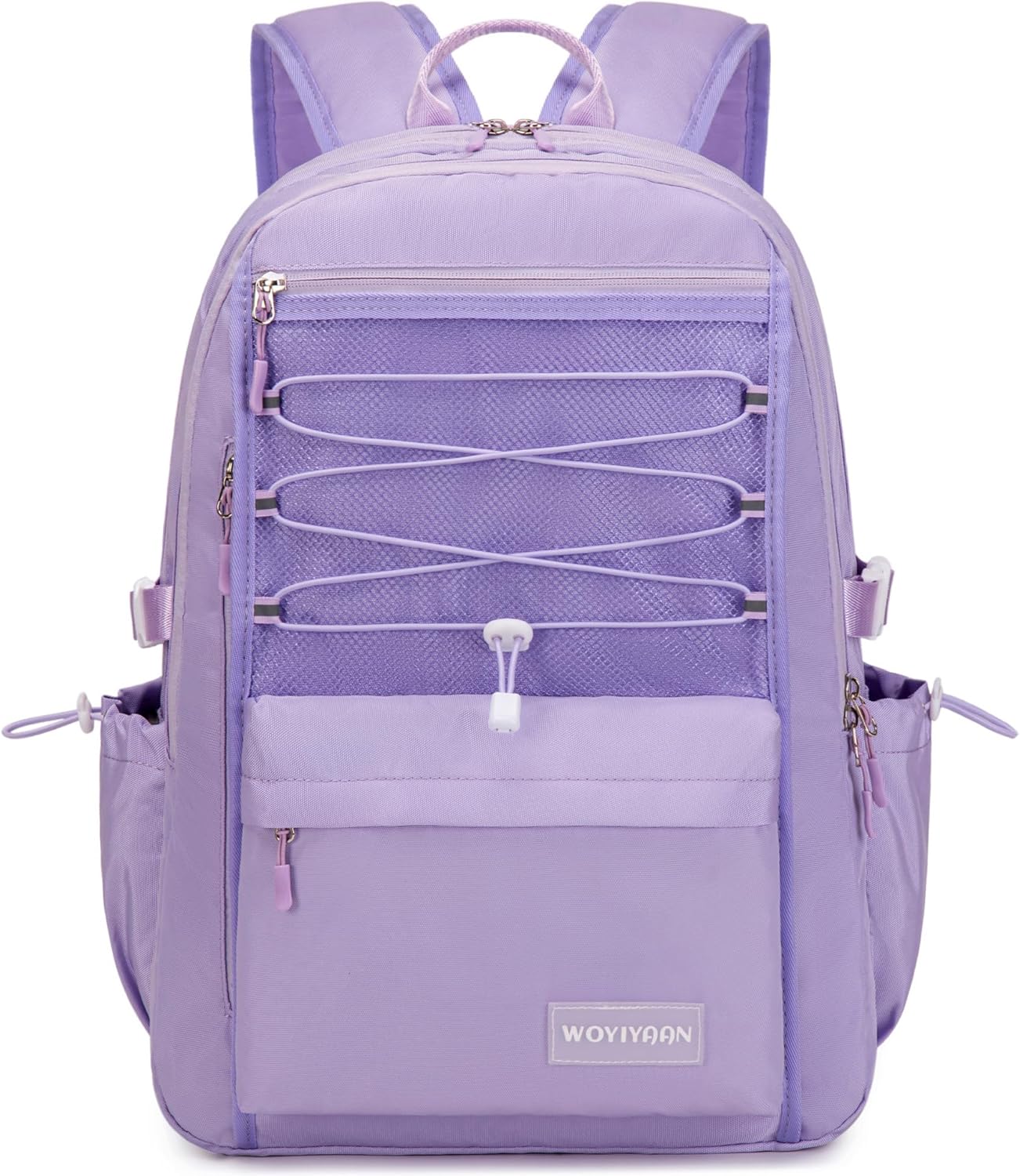 Mochila para computadora portátil para mujeres y niñas, bolsa escolar de malla de 15.6 pulgadas, mochila unisex para estudiantes, mochila