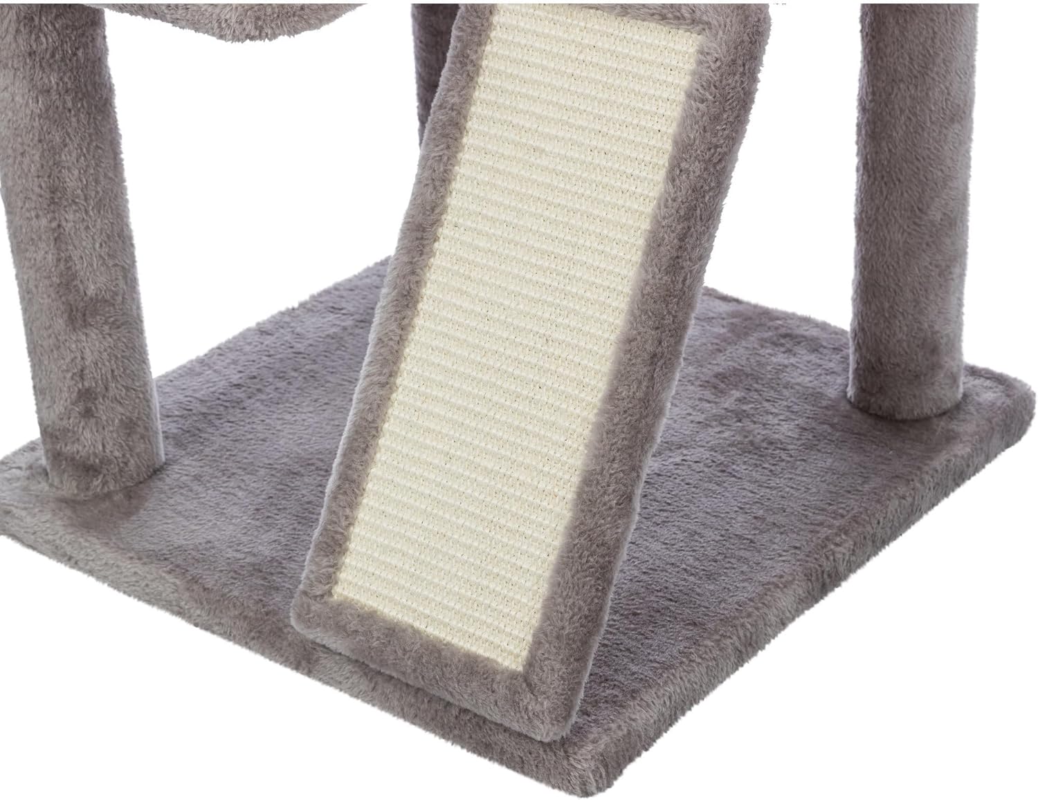 TRIXIE Pepito – Torre para gatos de 39.4 pulgadas, postes rascadores de sisal, árbol para gatos con condominio cubierto de felpa, hamaca, juguetes
