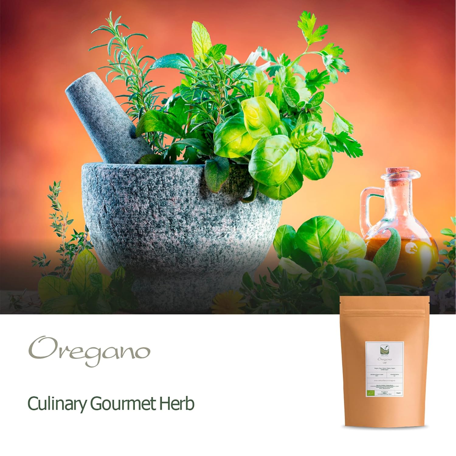 Orégano Orgánico Especias Gourmet Hierba  Condimento de mejorana silvestre griega seca Origan Mejorana seca seca Orégano, mejorana seca y salvaje,
