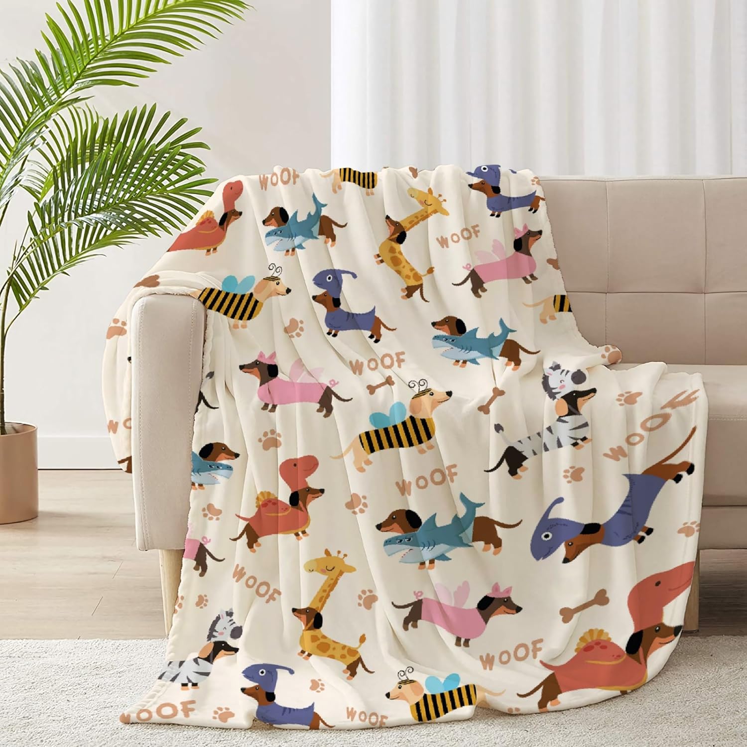 Manta de perro salchicha para regalar a perros, manta de forro polar súper suave, acogedora manta de franela con aire acondicionado, regalos de