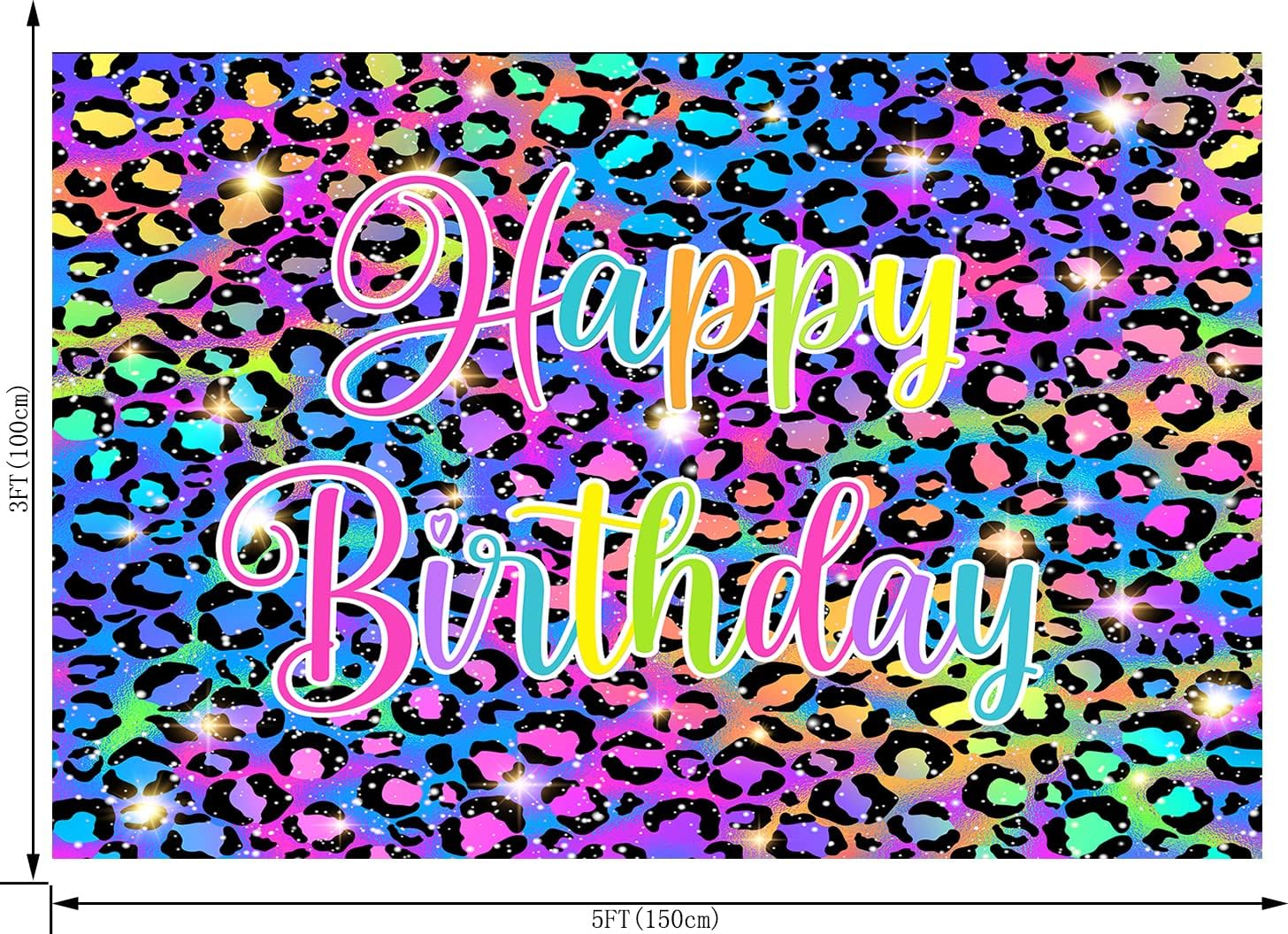 Telón de fondo colorido de cumpleaños con brillo de neón para fotografía, pintura de salpicaduras, grafiti, retro, discoteca, hip pop, decoración de