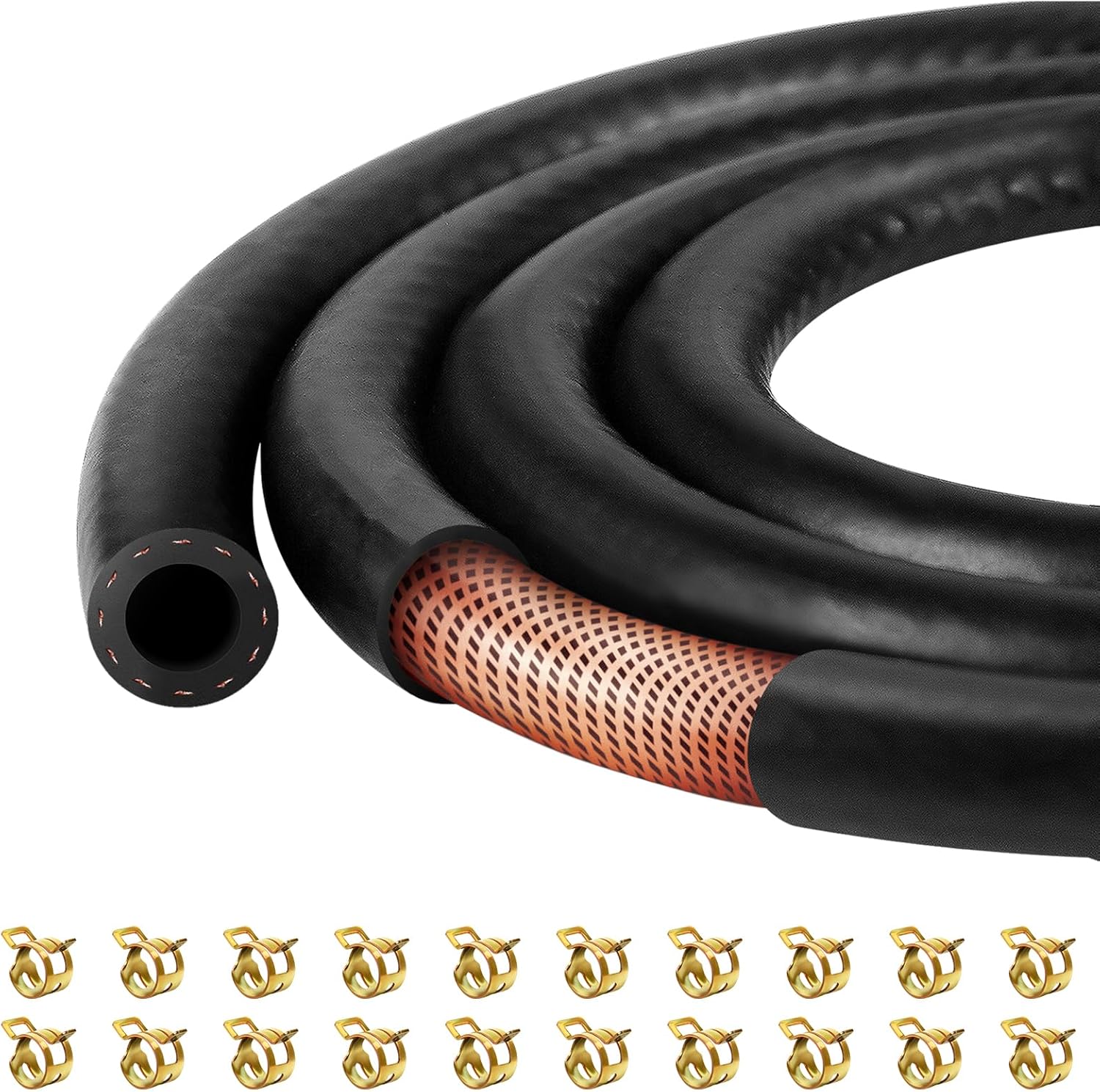 Manguera de línea de combustible  516 pulgadas ID NBR tubo de gasolina de goma de alta presión 300 PSI, adecuado para Kawasaki EZGO carrito de golf,