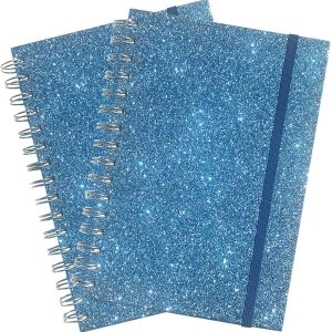 Twinkle Cuaderno de espiral, paquete de 2 cuadernos de espiral brillante, cuaderno a rayas de tapa dura, 90 hojas, 8.2 x 6 pulgadas Twinkle Cuaderno de espiral, paquete de 2 cuadernos de espiral brillante, cuaderno a rayas de tapa dura, 90 hojas, 8.2 x 6 pulgadas