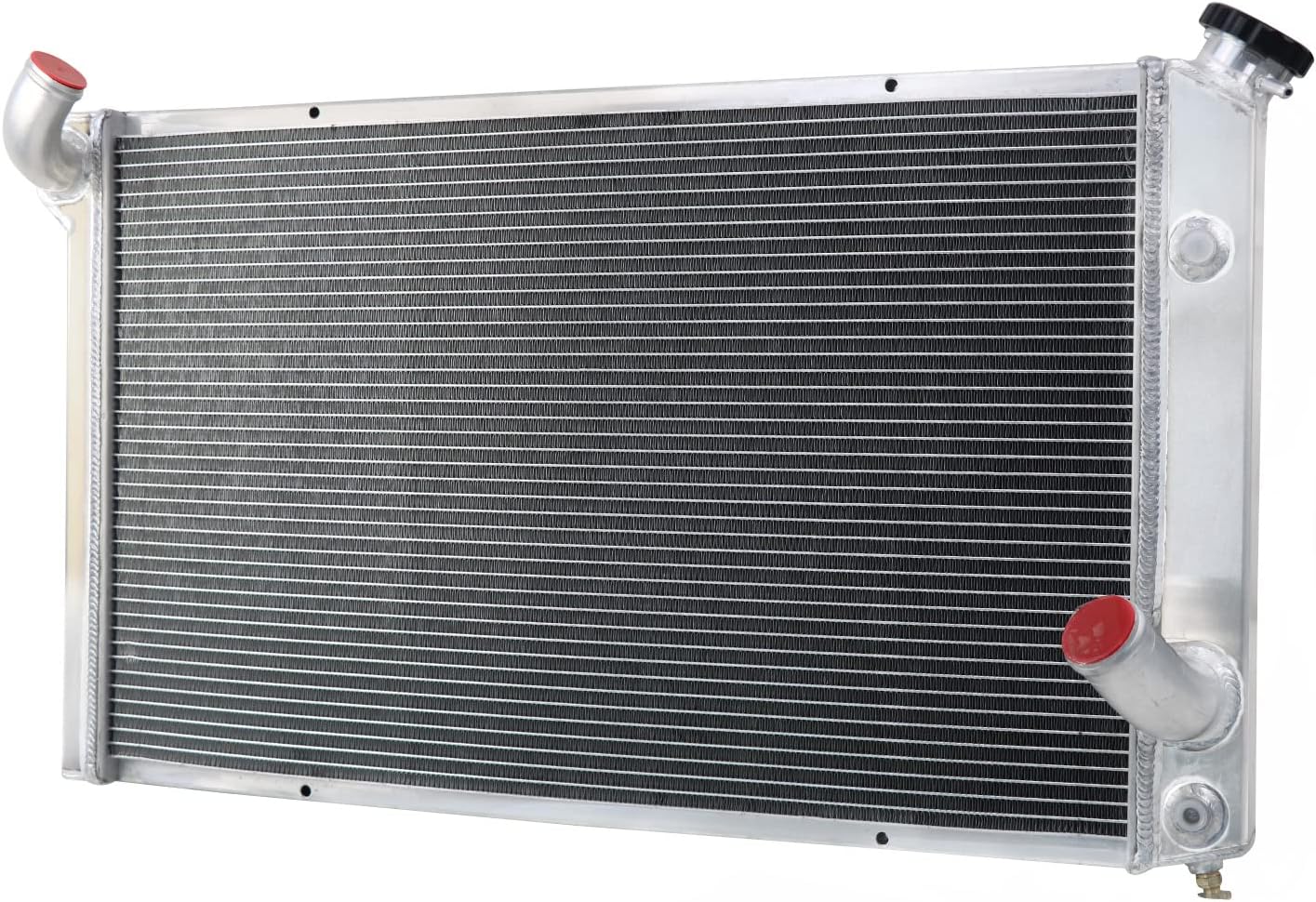 KUUHLERSAT Radiador de aluminio completo para 1973-1976 74 Chevy Corvette Base Stingray 5.7L 7.4L, 3 filas Core Radiador de enfriamiento