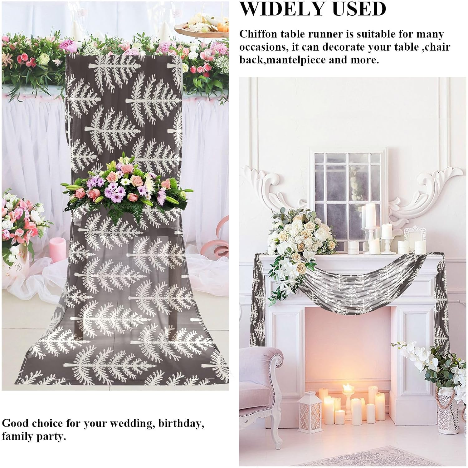Stylized Christmas Tree Table Runner Fall Decorations for Home for Dining Table Decor Christmas Table Runner 108 Inches Long