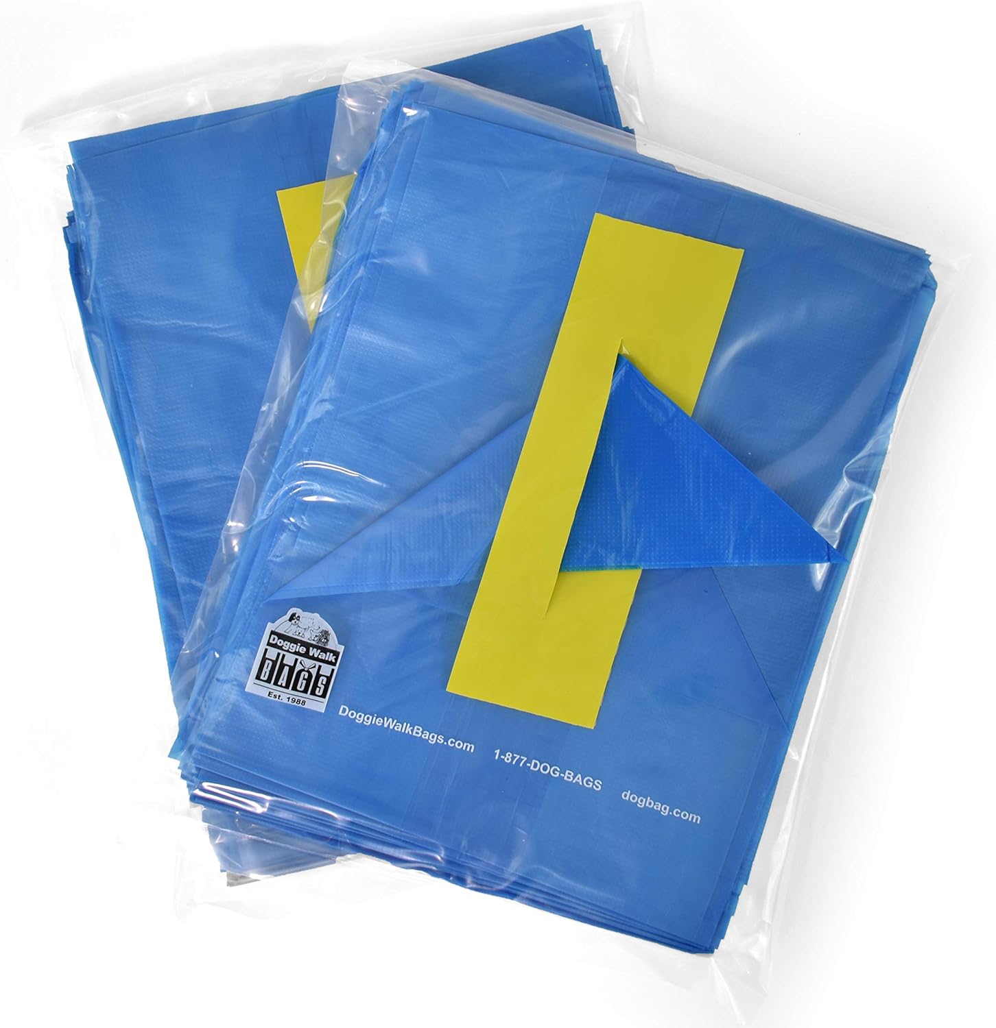 Bolsa para excrementos de perro con asa de fácil amarre, bolsas de basura extra grandes y fuertes para perros, perfumadas, fáciles de dispensar y a