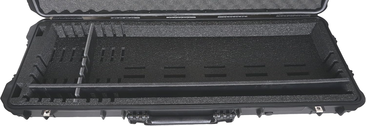 Case Club Funda de viaje para teclado 49-61 Note  Carcasa rígida, impermeable, a prueba de aplastamiento, con ruedas, funda de envío para teclados