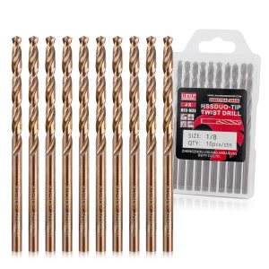 LUCKUT Juego de brocas de cobalto de 18 pulgadas, longitud Jobber y broca torcida de vástago recto, brocas M35 HSS de tamaño fraccionario de 14 LUCKUT Juego de brocas de cobalto de 18 pulgadas, longitud Jobber y broca torcida de vástago recto, brocas M35 HSS de tamaño fraccionario de 14