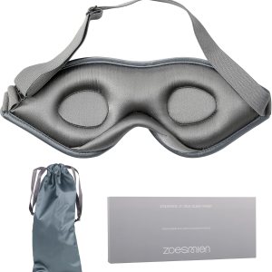 ZOESMIEN – Antifaz para dormir de seda  Máscara de ojos 100% seda de morera, máscara de ojos contorneada 3D para mujeres y hombres, bloqueo de luz, ZOESMIEN – Antifaz para dormir de seda  Máscara de ojos 100% seda de morera, máscara de ojos contorneada 3D para mujeres y hombres, bloqueo de luz,