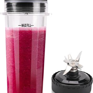 Piezas de repuesto de taza de licuadora y cuchilla de 16 oz de una sola porción compatibles con licuadora profesional Ninja BL770 BL771 BL772 BL740 Piezas de repuesto de taza de licuadora y cuchilla de 16 oz de una sola porción compatibles con licuadora profesional Ninja BL770 BL771 BL772 BL740