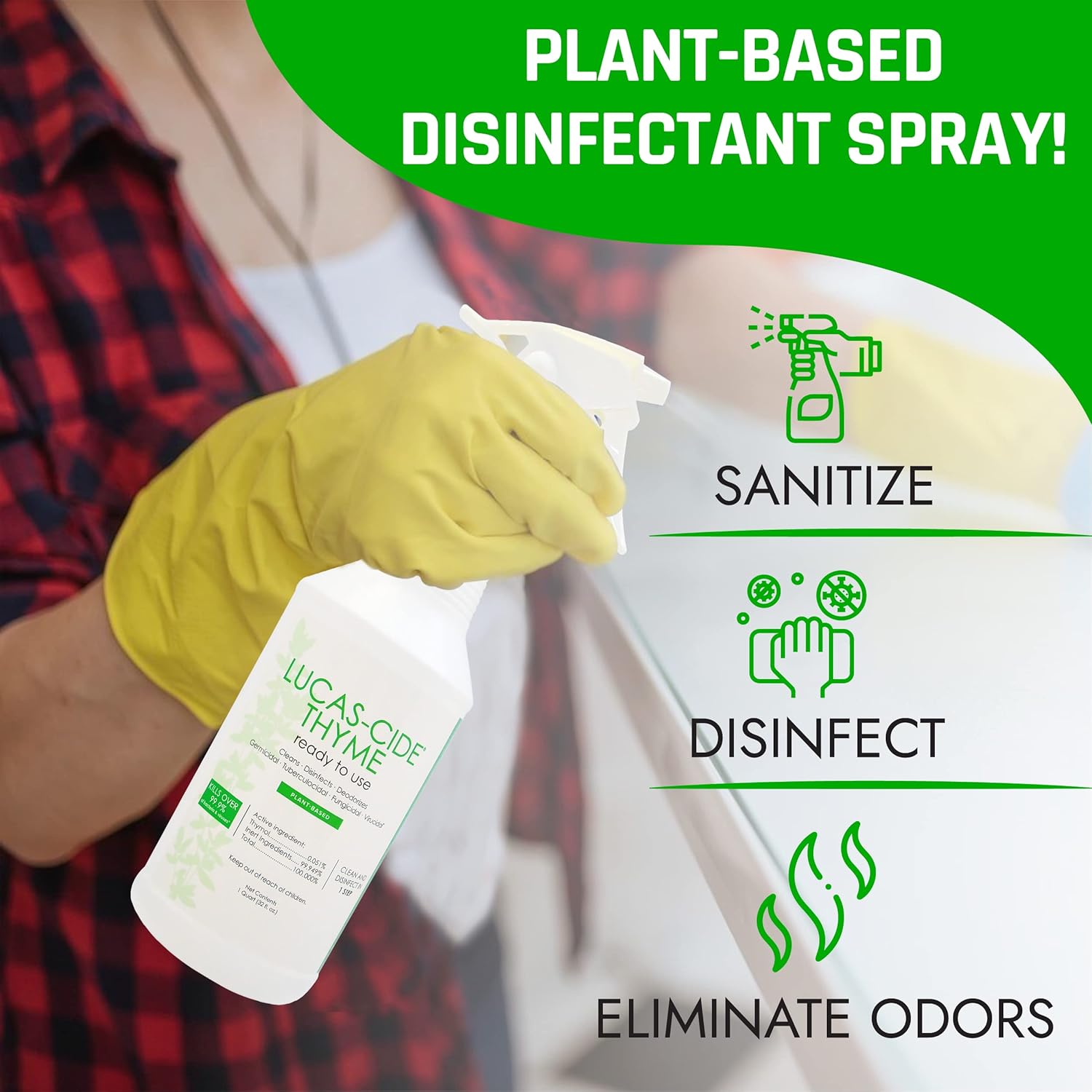 Limpiador multiusos listo para usar, suministros de limpieza esenciales para el hogar para la higiene diaria, spray desinfectante con aroma a
