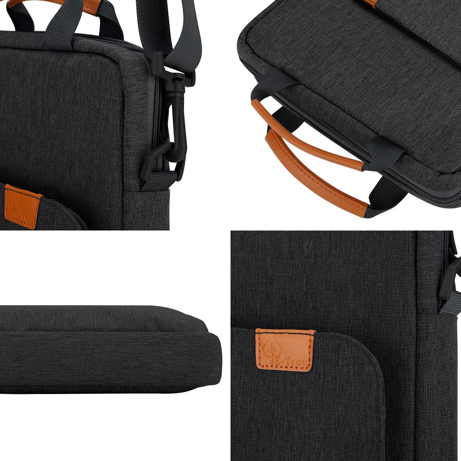 Funda para laptop de 13 pulgadas con correa para el hombro y asa, funda de transporte para Apple Macbook iPad 13.3, Chromebook
