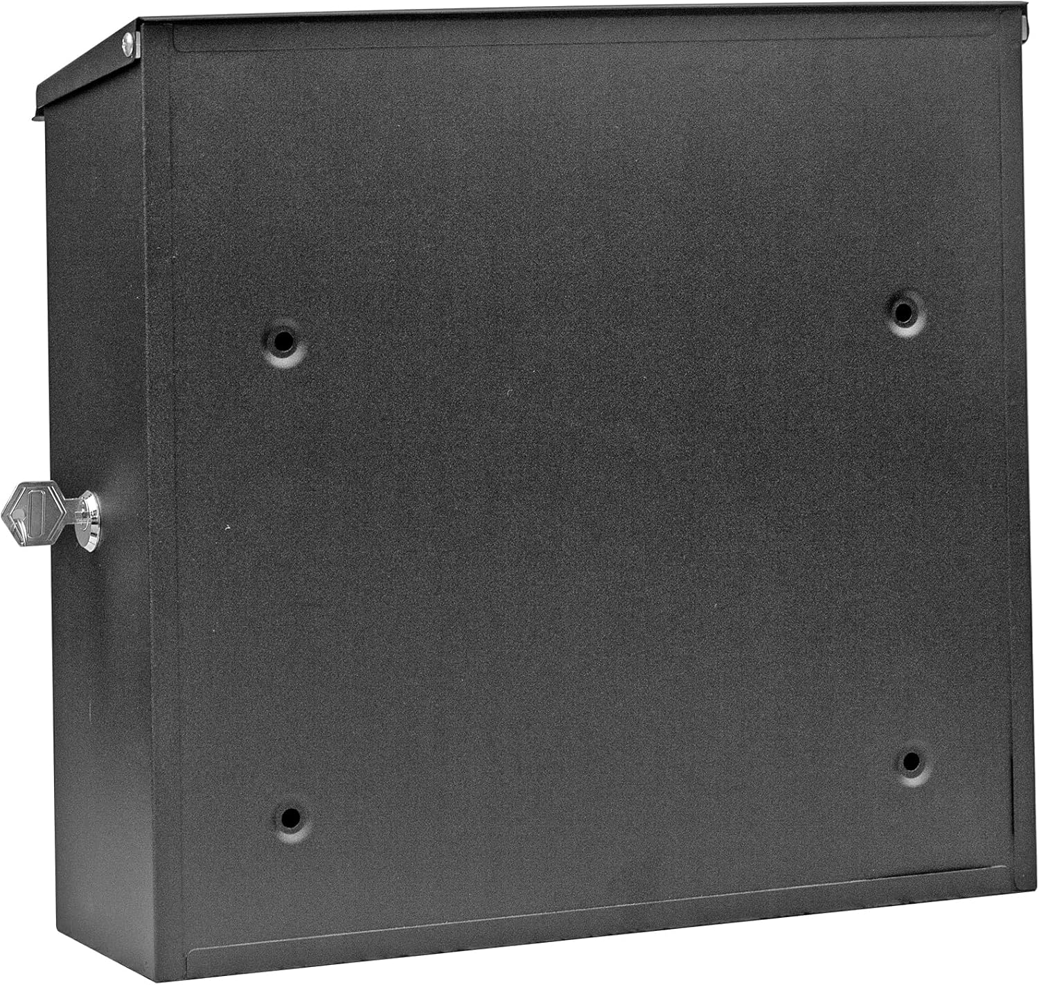 Buzón de seguridad con bloqueo, montaje en pared, buzón de correo de acero galvanizado de gran capacidad, buzón de correo para exteriores, 13 x 12 x