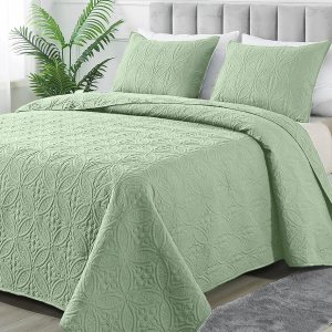 SameBed Juego de edredón tamaño matrimonialqueen con fundas de almohada, colcha acolchada para todas las estaciones, edredón clásico con patrón de SameBed Juego de edredón tamaño matrimonialqueen con fundas de almohada, colcha acolchada para todas las estaciones, edredón clásico con patrón de