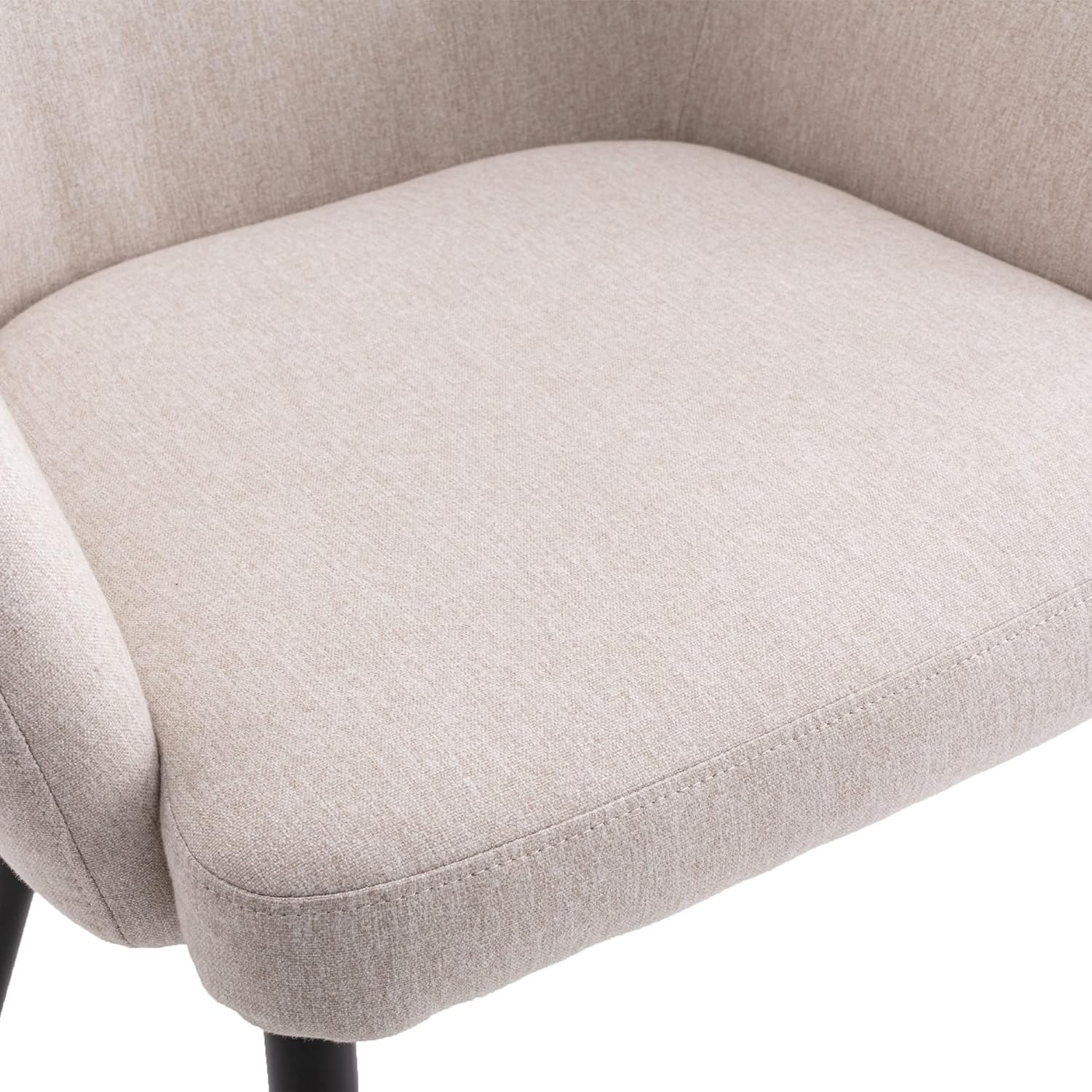 Juego de 2 sillas de comedor con brazos, silla de cocina con respaldo medio, cómoda silla tapizada, silla de ocio con patas de metal para comedor,