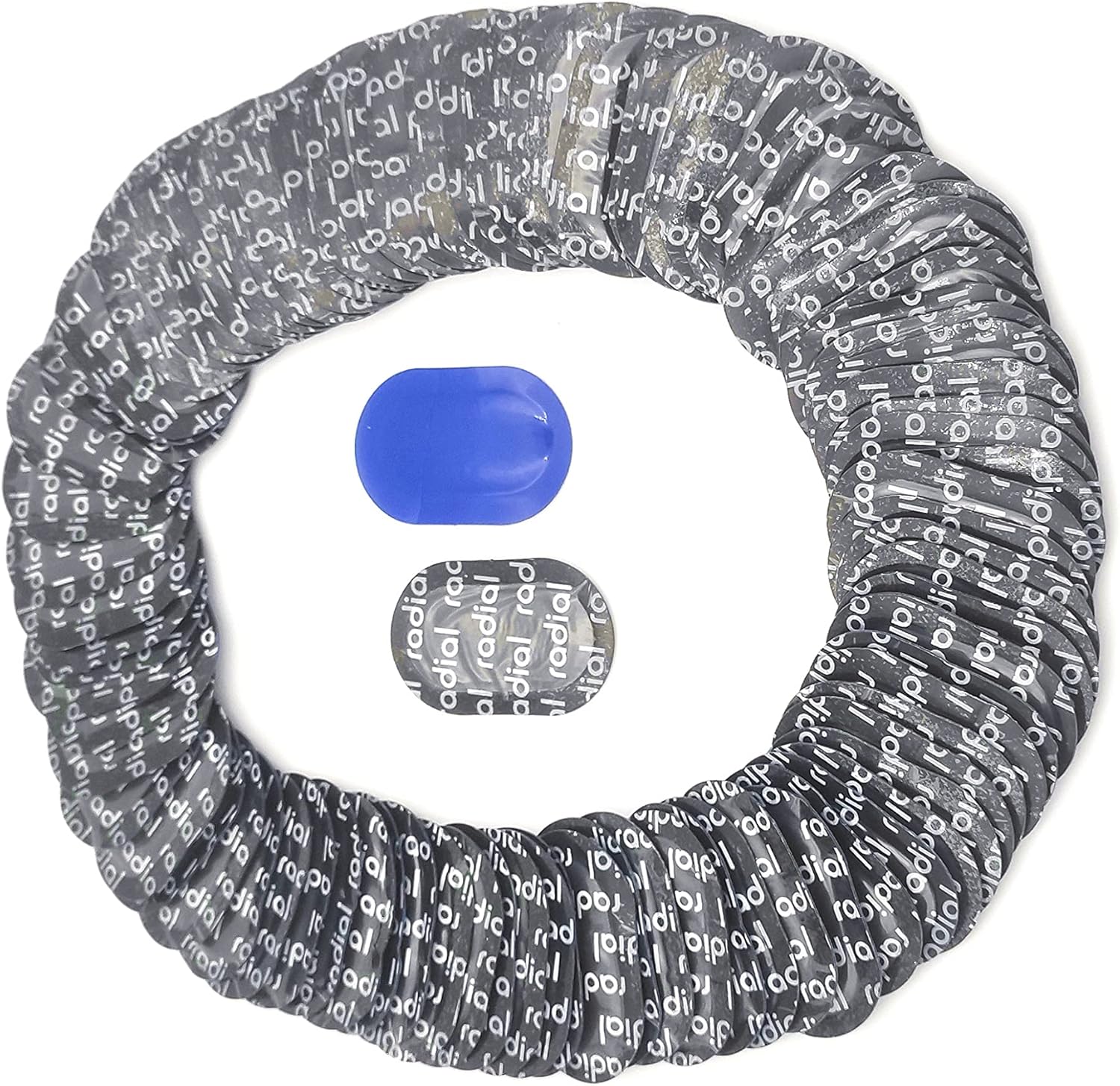 100 piezas XTMC V-1100 Parche radial ovalado pequeño universal de reparación de neumáticos parche frío para coche de pasajeros 1 38 pulgadas x 2 38