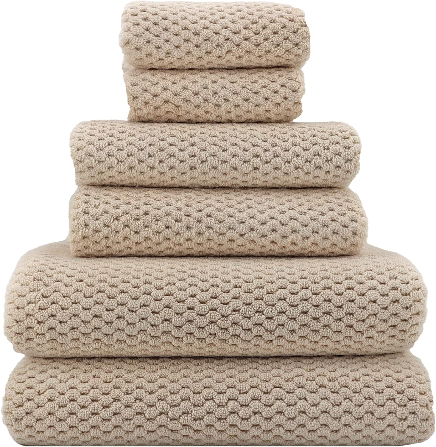 Toallas, juego de 6 toallas de baño extra grandes de 29 x 59 pulgadas, de microfibra súper suave, de secado rápido, para baño, 2 toallas de baño, 2