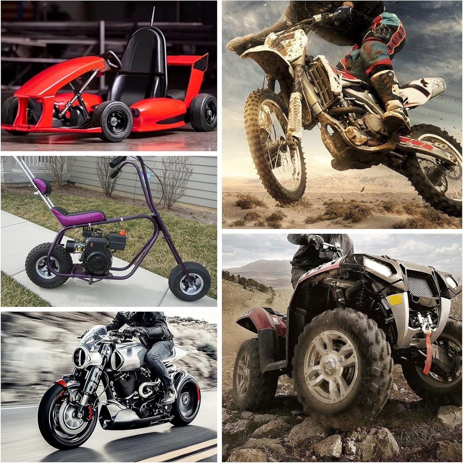 Juego de 6 interruptores de llave de encendido, 4 pines para chino 50cc 70cc 90cc 110cc 125cc 150cc 250cc ATV Dirt Bike Quad Go Kart ciclomotor