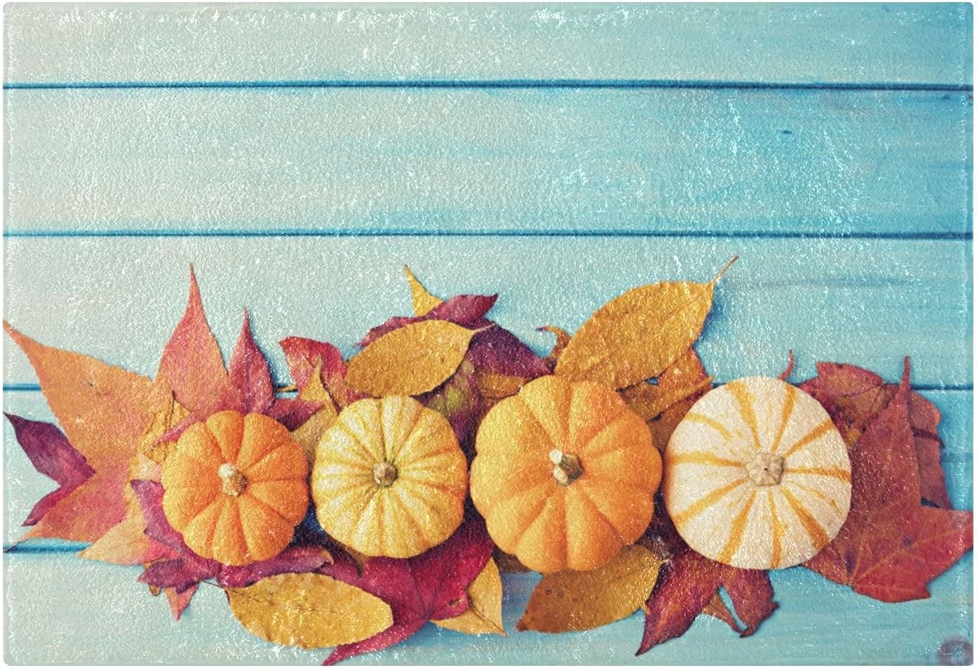 Bathroom Rugs Sets 2 Piece 24×16+24×20 Inch,Soft U-Shaped Contour Toilet Rug Pumpkin Maple Leaf Non-Slip Absorbent Bath Floor Mat Carpet Set Water