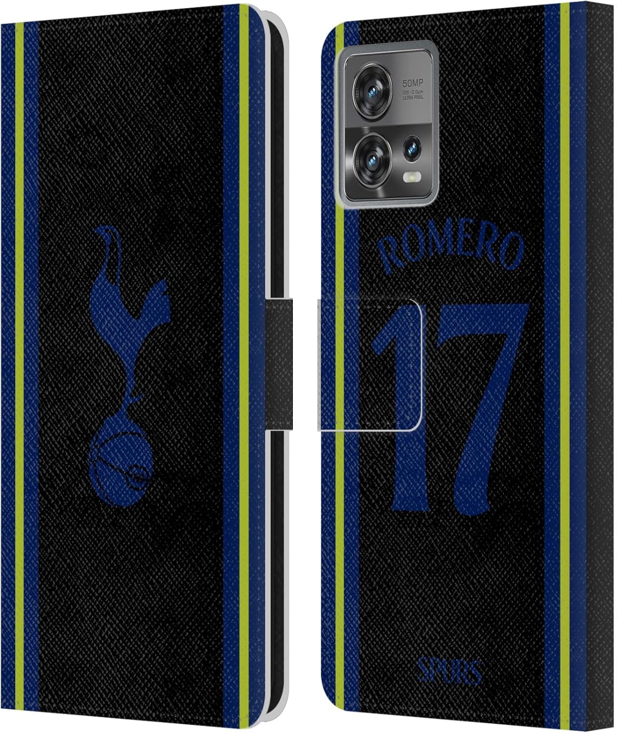 Head Case Designs Officially Licensed Tottenham Hotspur F.C. Cristian Romero 202223 Players Home Kit Leather Book Wallet Case Cover Compatible with