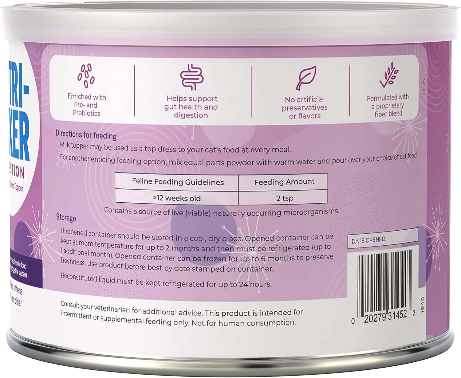 Pet-Ag Nutri-Mixer Digestive – 6 oz – Decoración de alimentos a base de leche para gatos y gatitos de 12 semanas en adelante – Fácil de digerir