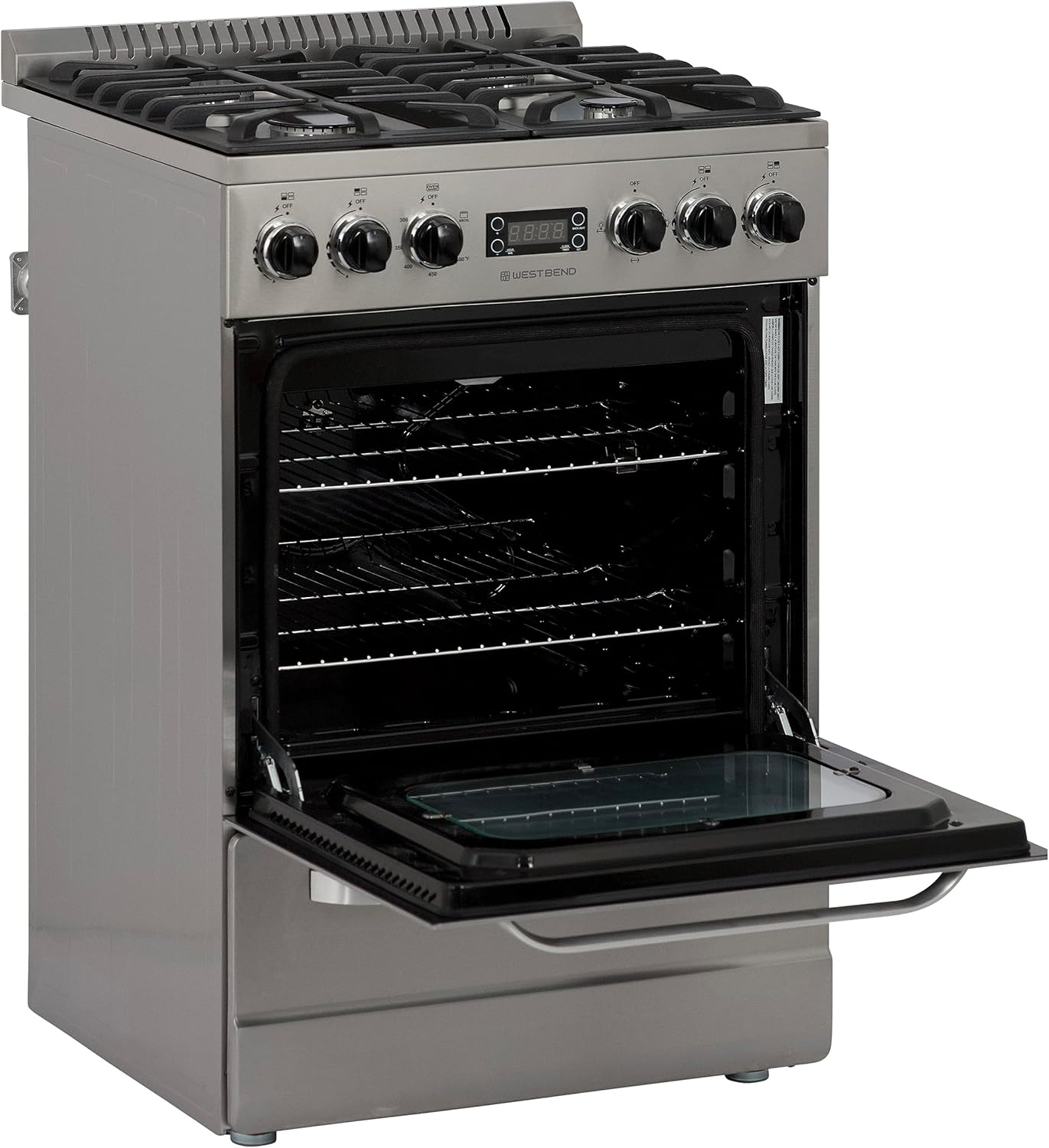 West Bend WB240GRPSS – Horno de gas, 24 pulgadas, metálico
