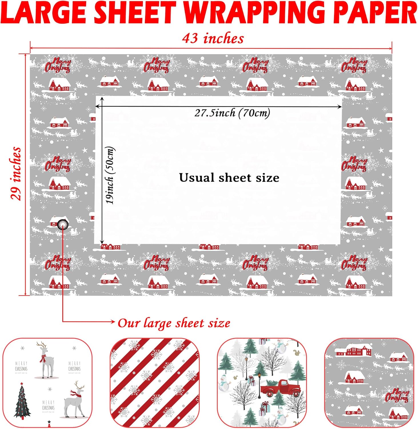 Cuitpan Papel de regalo de Navidad