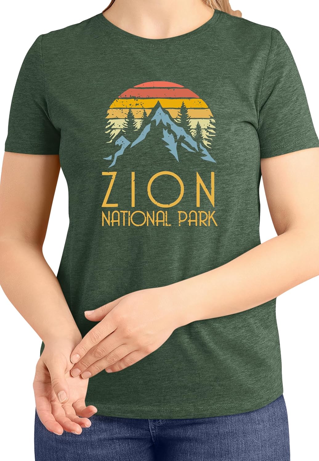 Zion National Park T-Shirt Mountain Camping Unisex Nature Lover Tee Cute Travel Casual Tops