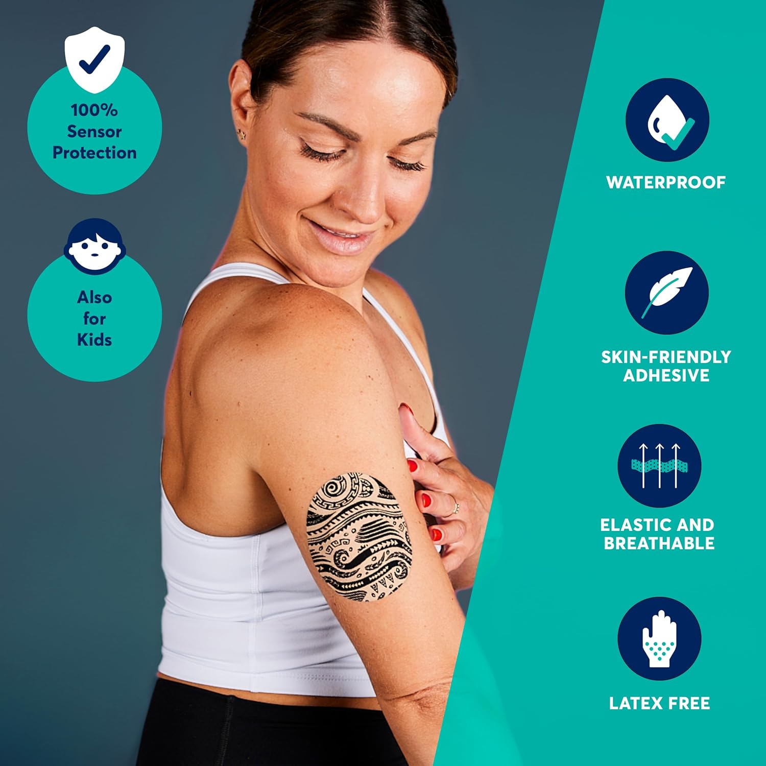 CureTape Parches – Yesos Fijadores Sensores – Yesos para Freestyle Libre, Dexcom y Medtronic Guardian Sensores – Certificado TÜV – Variantes únicas