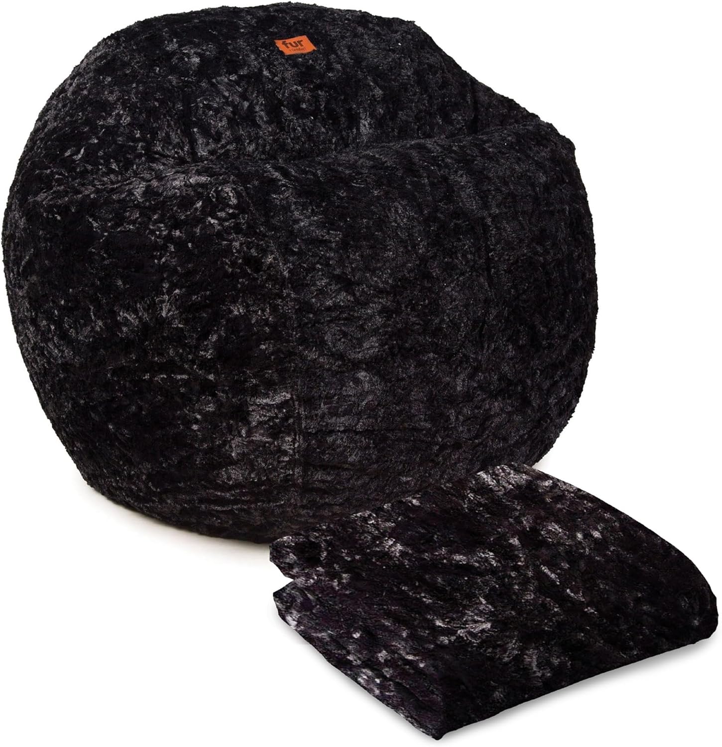 CordaRoy’s Solo funda para silla de puf de piel sintética (el puf se vende por separado), tamaño Queen, color negro