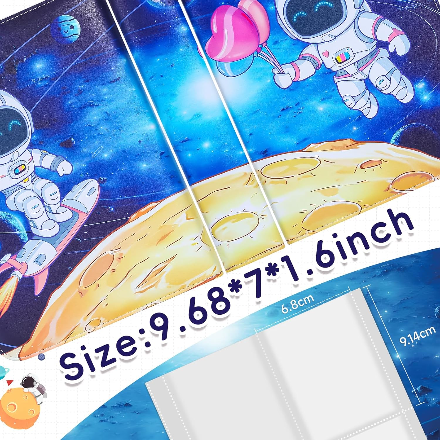 Carpeta de 504 tarjetas para regalos de niños, carpeta de tarjetas coleccionables con 63 fundas, 4 paquetes de tarjetas de bolsillo, libro para