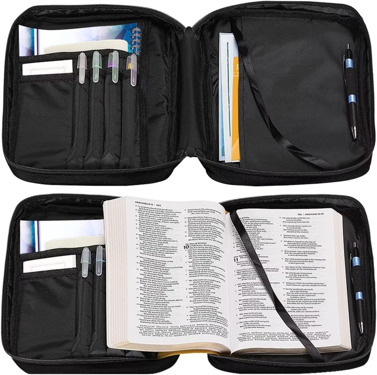 Funda para la Biblia, añade tu diseño de foto, funda de libro para mujeres y hombres, bolsa protectora con asa y bolsillo con cremallera, funda para