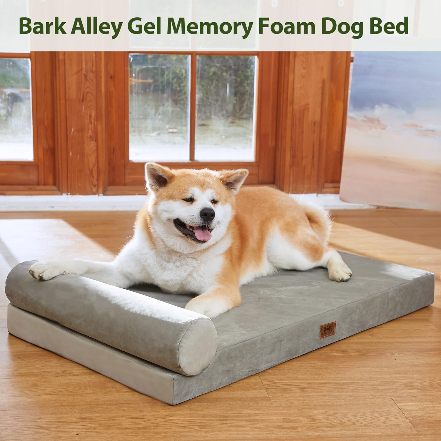 Bark Alley Cama extra grande para perro, cama ortopédica de espuma viscoelástica, sofá cama para perros con funda impermeable lavable para perros