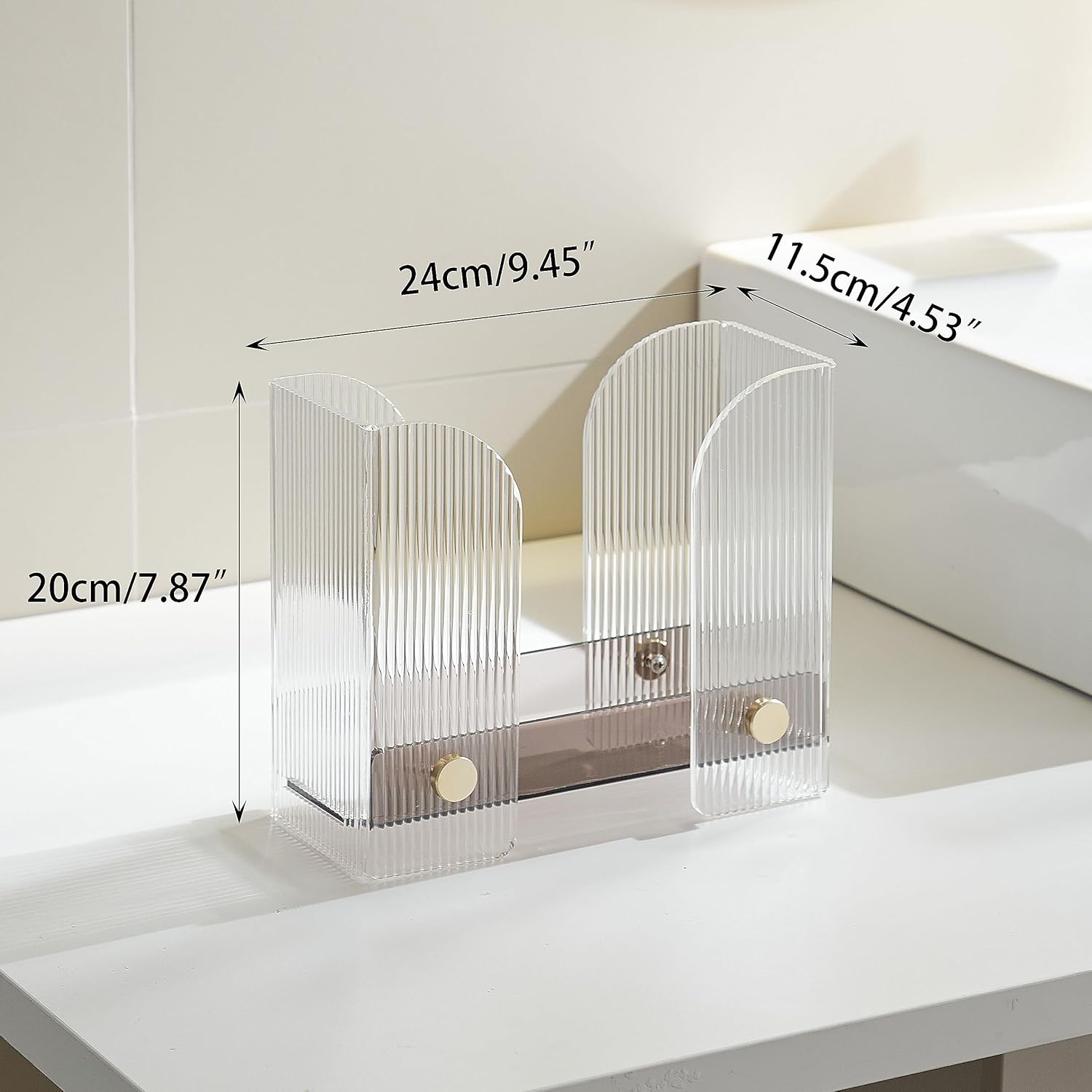 Servilletero acrílico para mesa dispensador de toallas de papel para encimera, soporte de almacenamiento transparente para cocina o baño para uso