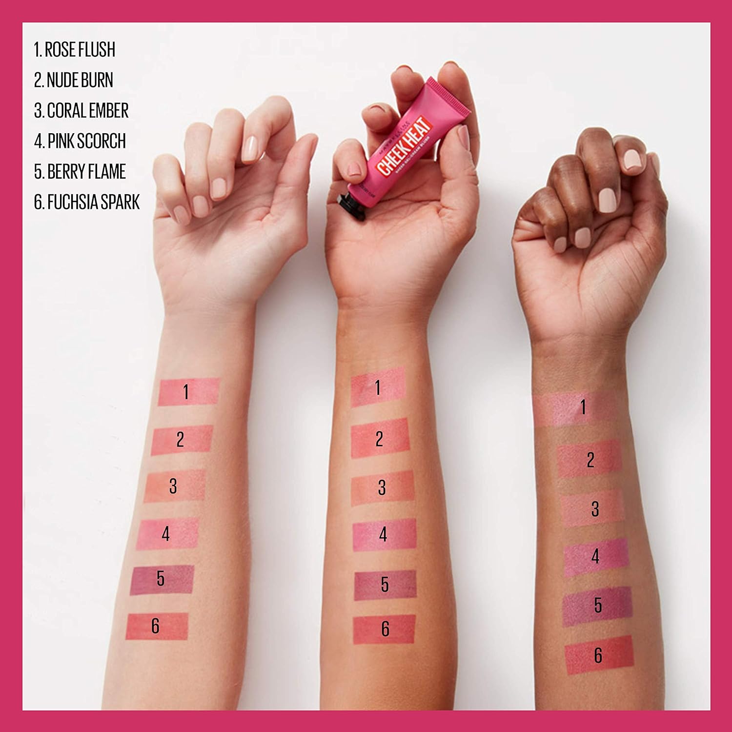 Maybelline Maquillaje de rubor en gel térmico para mejillas, ligero, sensación transpirable, rubor transparente de color, aspecto natural, acabado