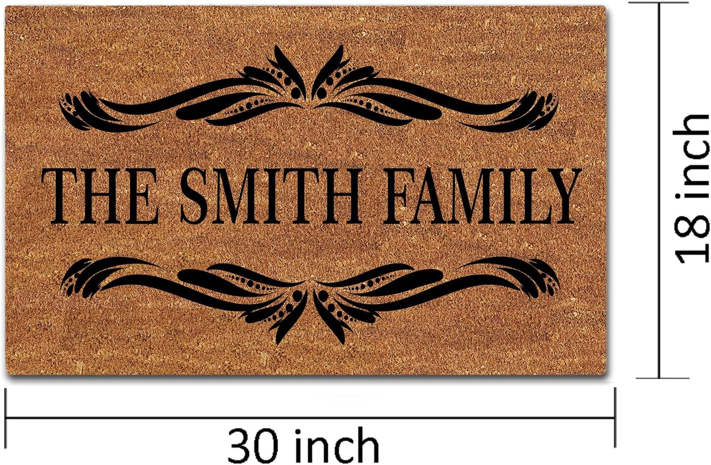Tapete personalizado para puerta con nombre de la familia, diseño personalizado, tapete de bienvenida para puerta delantera, tapete de entrada para