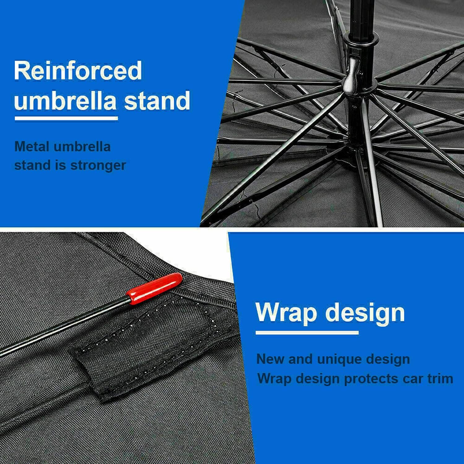 Protector de parasol para ventana delantera de automóvil, protector solar para automóvil, accesorios de protección interior para parabrisas (grande)
