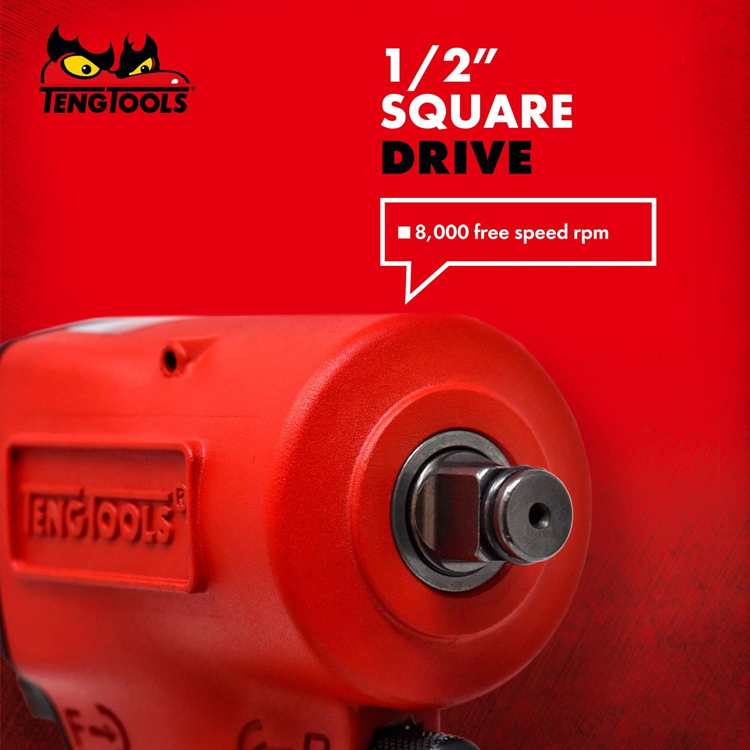 Teng Tools ARWM12M – Pistola de llave de impacto neumática compacta reversible de 12 pulgada de alto par