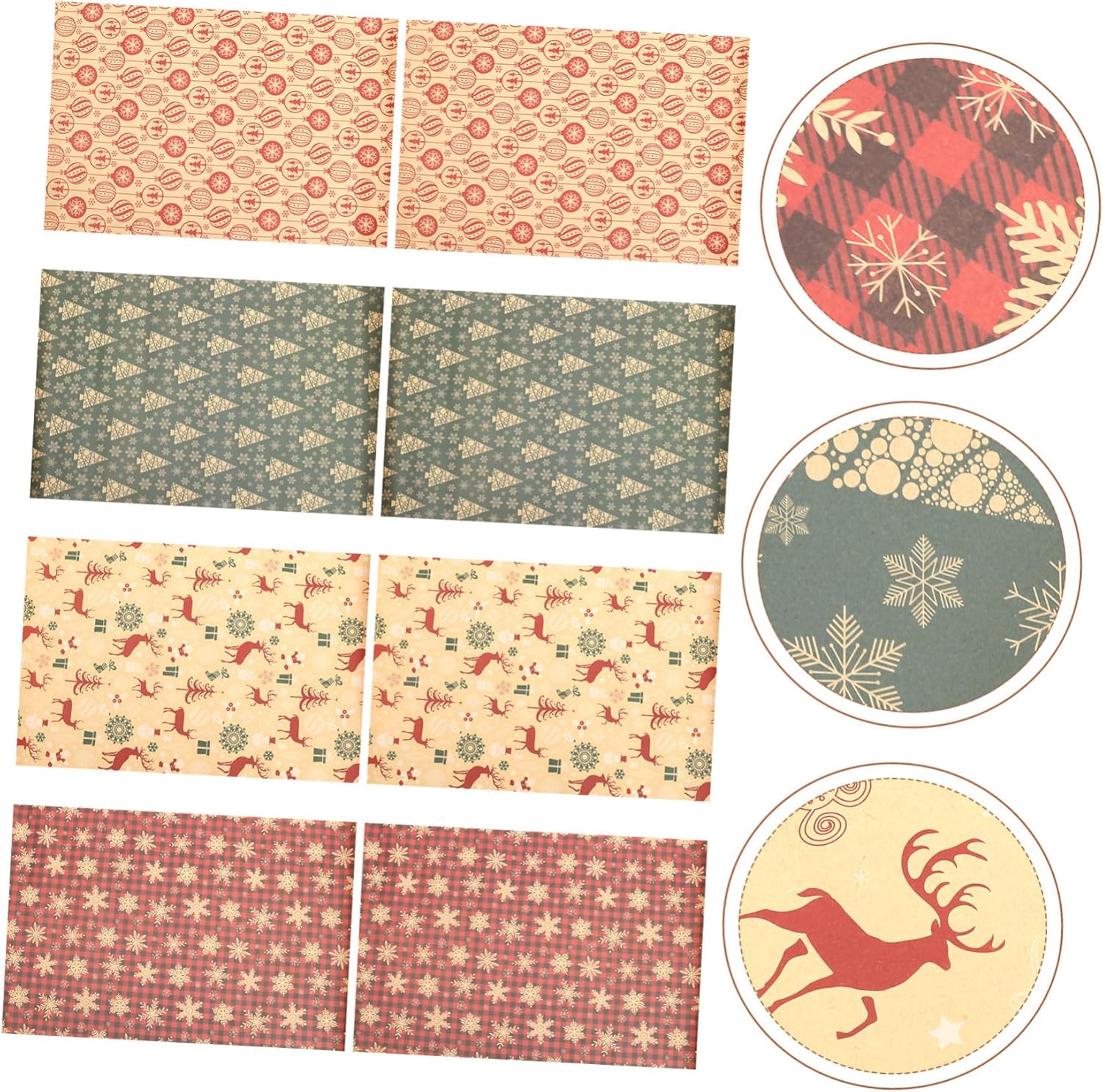 BESPORTBLE Papel de embalaje para decoración de Navidad, papel de regalo de Navidad, papel de envoltura de flores, papel de regalo de Navidad, papel