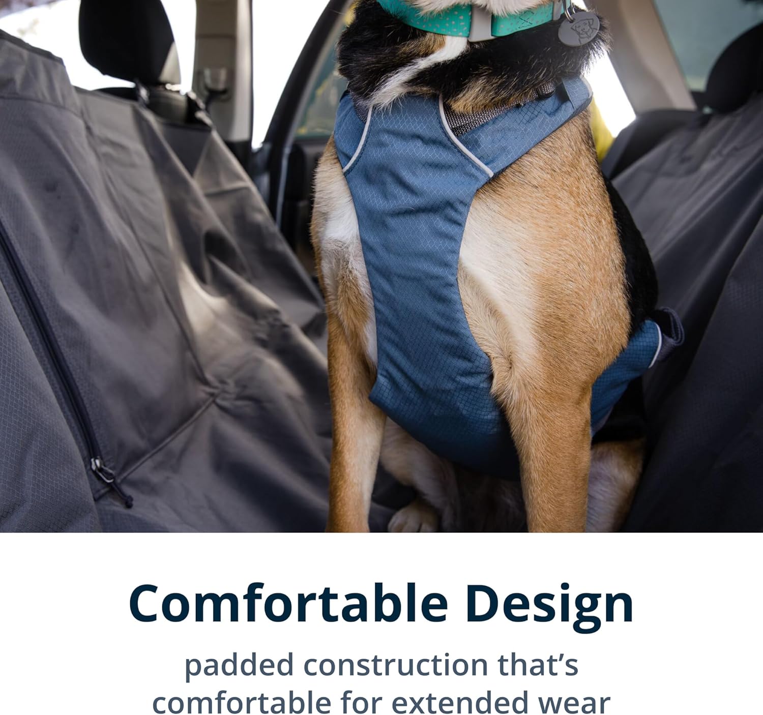Ruffwear, Load Up – Arnés para perro, arnés de seguridad para automóvil con clasificación de resistencia con accesorio universal para cinturón de
