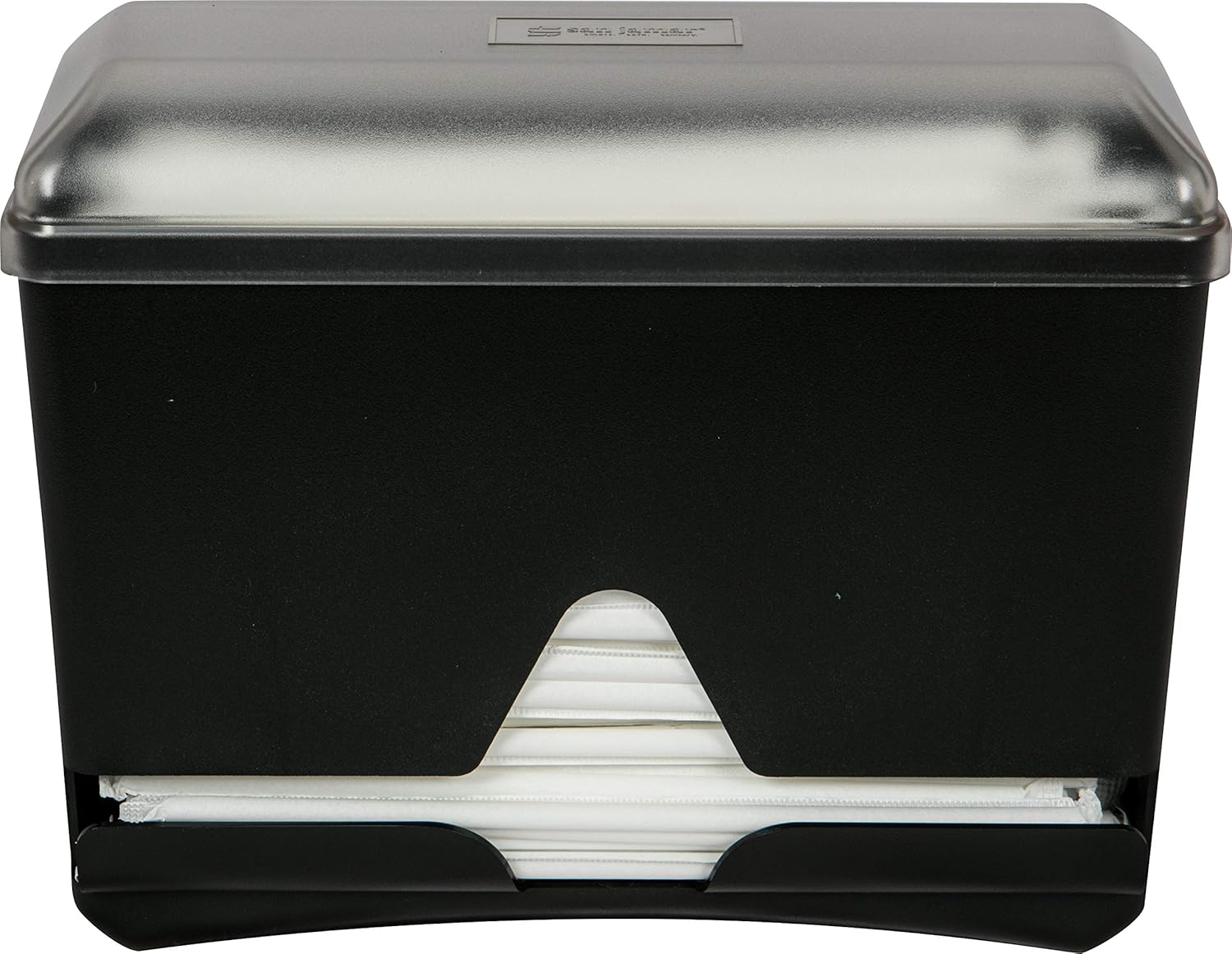 Carlisle FoodService Products ST250 Dispensador de paja a granel para encimera, capacidad de 250 popotes envueltos, color negro