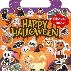 Más de 200 calcomanías reutilizables de Halloween para niños de 2 a 4 años, libros educativos de calcomanías para niños de 1 a 3 años, 6 hojas de Más de 200 calcomanías reutilizables de Halloween para niños de 2 a 4 años, libros educativos de calcomanías para niños de 1 a 3 años, 6 hojas de