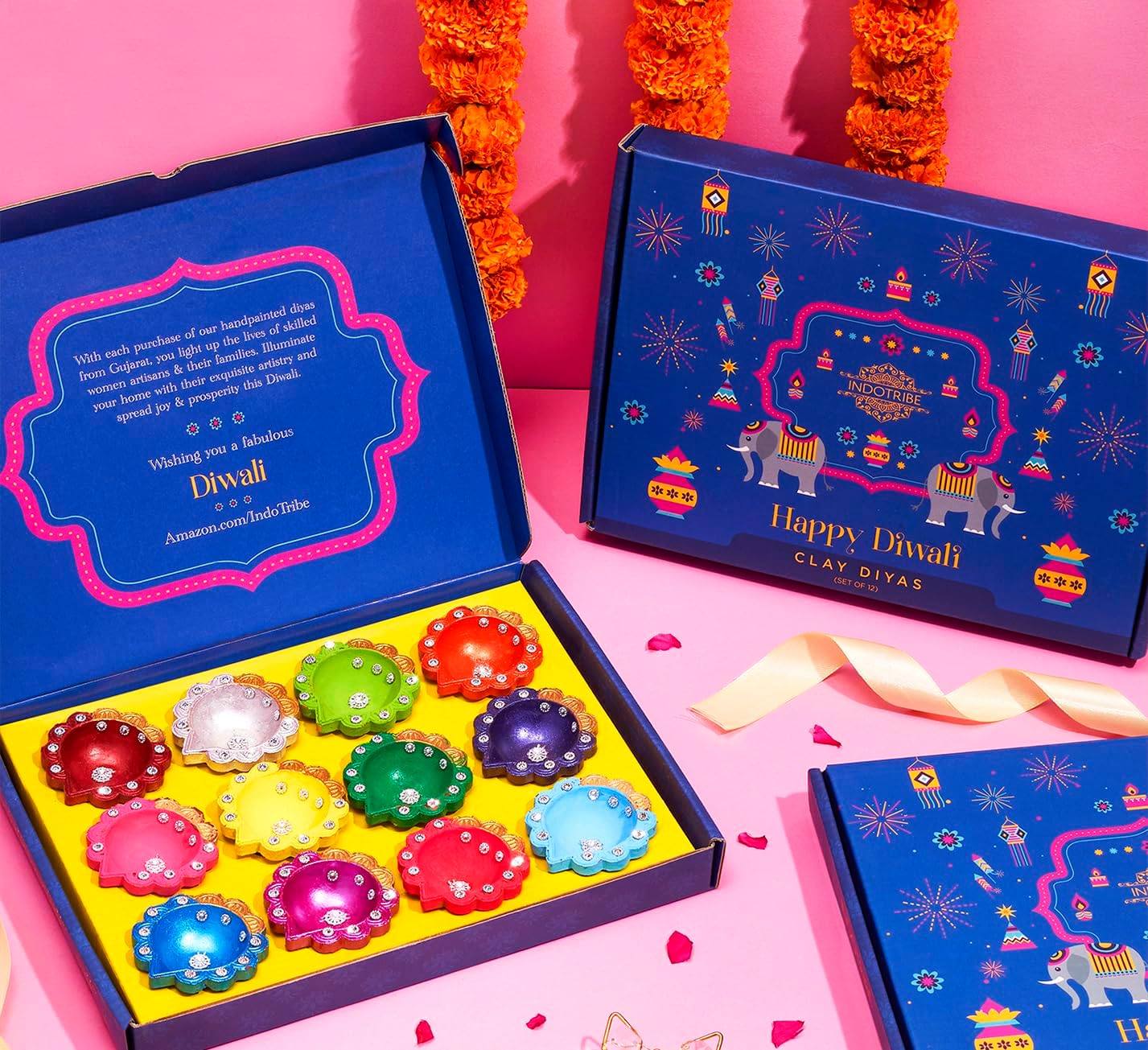 12 piezas Diwali Diyas para decoración Diwali Decoraciones para el hogar Diwali luces Diwali Decoración Diwali Diya Diwali Vela Diwali Regalos para