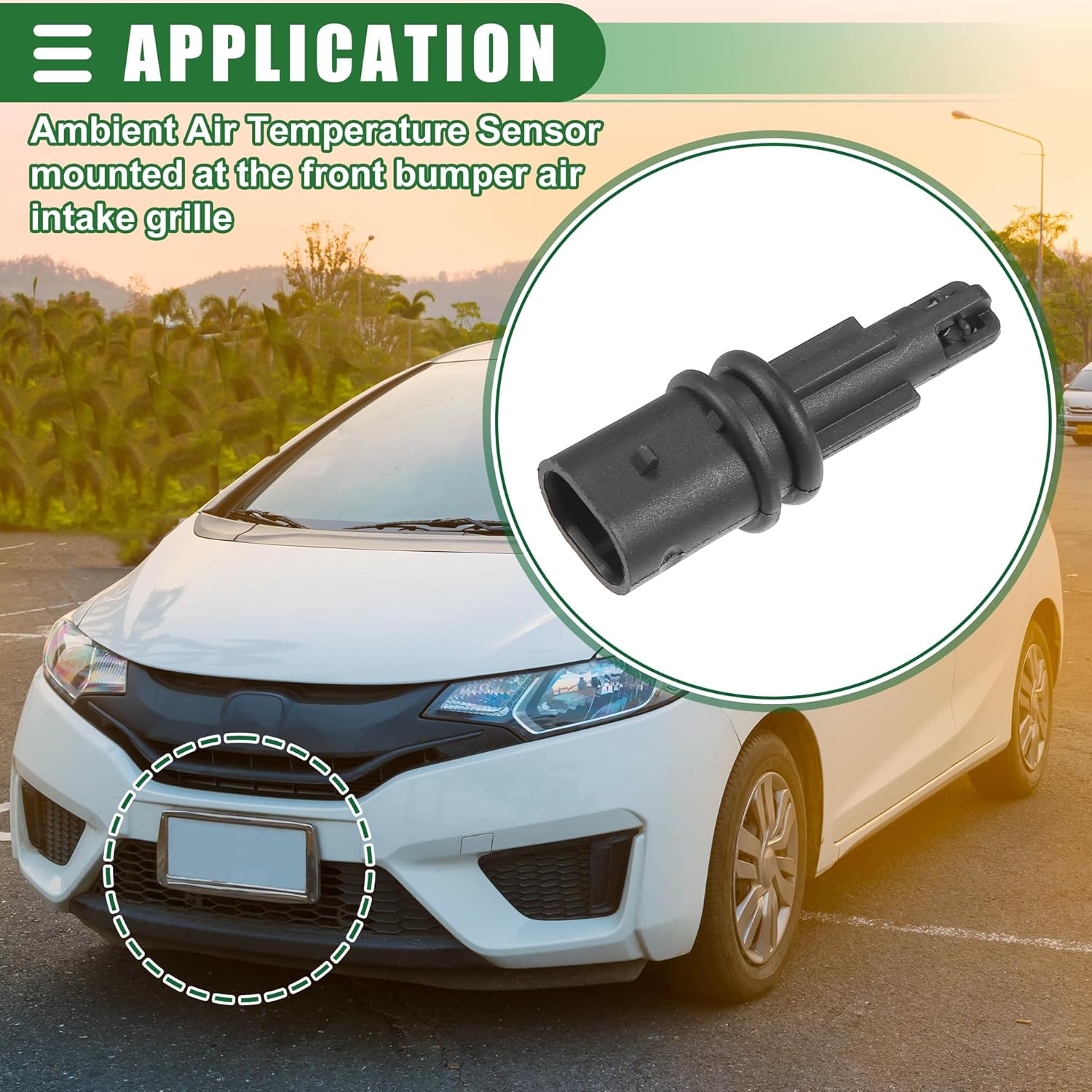 Motoforti Sensor de temperatura de admisión de aire, sensor de temperatura de carga de aire, para Chevrolet Cruze 2009-2016, plástico,