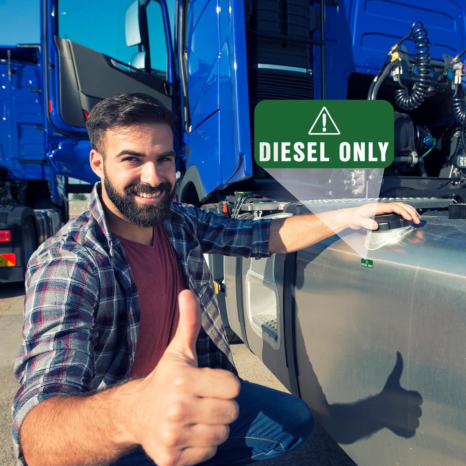 Paquete de 4 calcomanías diésel para combustible diésel, calcomanías diésel para tanque de combustible, calcomanías resistentes a la intemperie,